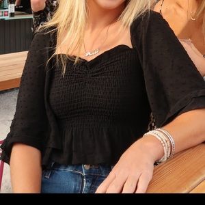 Planet blue layla top in black